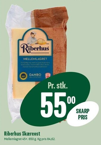 Min Købmand Riberhus skæreost tilbud