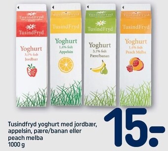 REMA 1000 Tusindfryd yoghurt med jordbær, appelsin, pære/banan eller peach melba tilbud