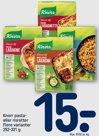 Knorr pasta eller risretter