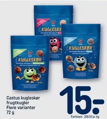 REMA 1000 Castus kugleskær frugtkugler tilbud