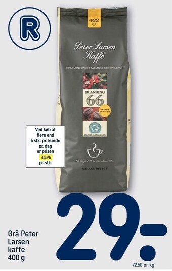 REMA 1000 Grå peter larsen kaffe tilbud