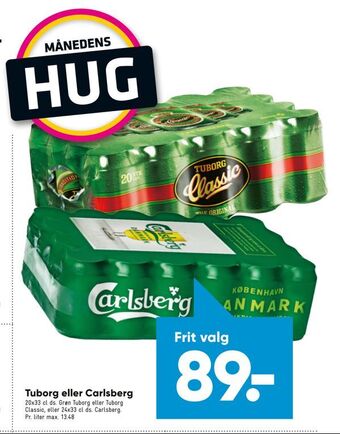 Bilka Tuborg eller carlsberg tilbud