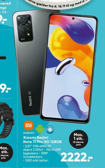 Bilka Xiaomi redmi note 11 pro 5g 128gb tilbud