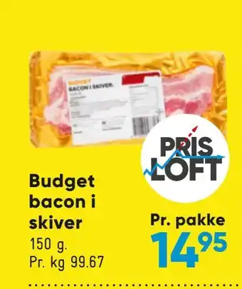 Bilka Budget bacon i skiver tilbud