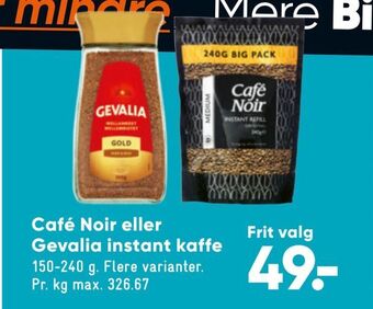 Bilka Café noir eller gevalia instant kaffe tilbud
