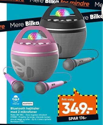 Bilka Bluetooth højttaler med 2 mikrofoner tilbud