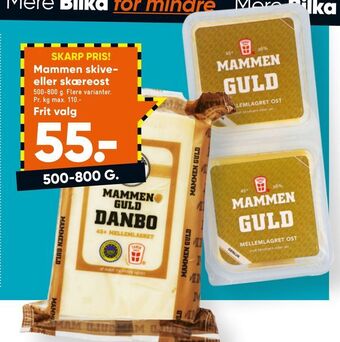 Bilka Mammen skive eller skæreost tilbud