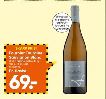 Bilka Fournier touraine sauvignon blanc tilbud
