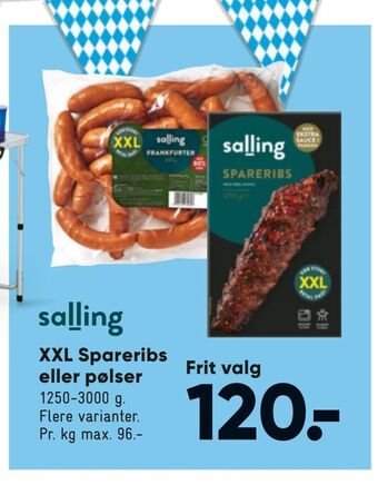 Xxl spareribs eller pølser