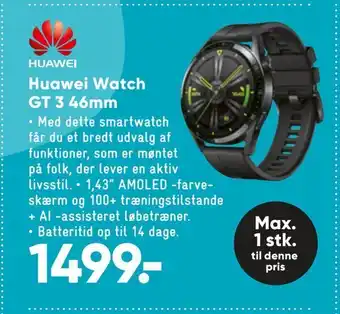 Bilka Huawei watch gt 3 46mm tilbud