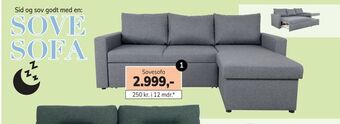 Daells Bolighus Sovesofa med chaiselong tilbud