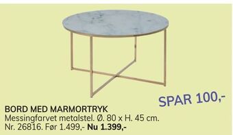 Daells Bolighus Bord med marmortryk tilbud