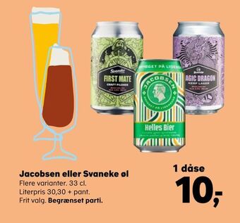 Kvickly Jacobsen eller svaneke øl tilbud