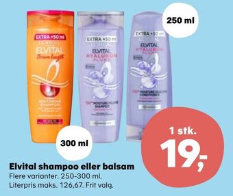 Kvickly Elvital shampoo eller balsam tilbud