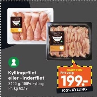 Bilka Kyllingefilet el - inderfilet tilbud