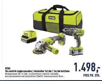 Johannes Fog 18v combi kit slagboremaskine/vinkelsliber tilbud