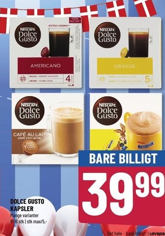 Løvbjerg Dolce gusto kapsler tilbud