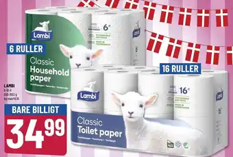 Løvbjerg Lambi toiletpapir el. køkkenrullle tilbud