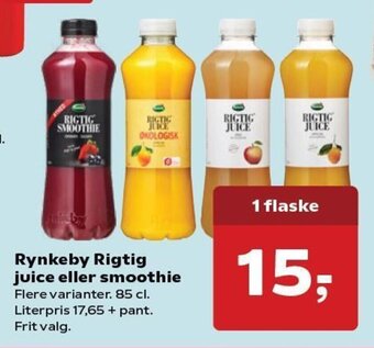 SuperBrugsen Rynkeby Rigtig Juice eller Smoothie tilbud