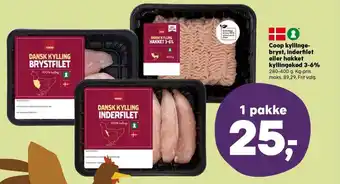 SuperBrugsen Coop Kyllingebryst, Inderfilet eller Hakket Kyllingekød 3-6% tilbud