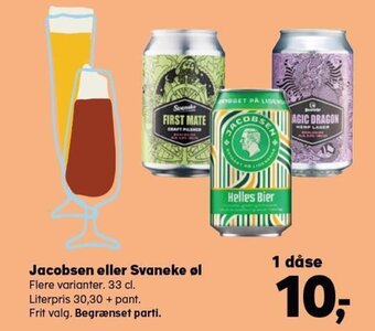 SuperBrugsen Jacobsen eller Svaneke øl tilbud