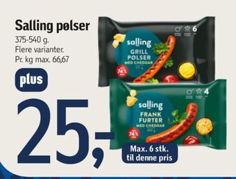 Føtex Salling grillpølser tilbud