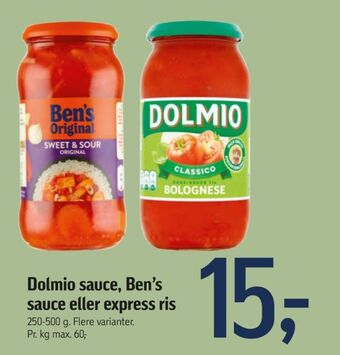 Føtex Dolmio sauce flydende tilbud