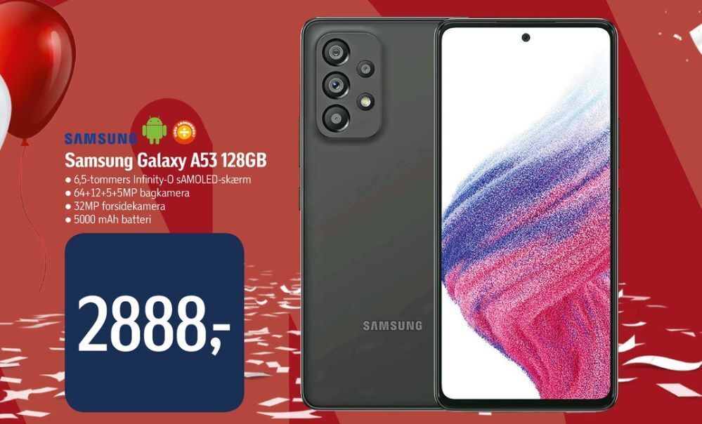 Samsung Galaxy A53 Hülle Media Markt Samsung galaxy a53 mobiltelefon tilbud hos Føtex
