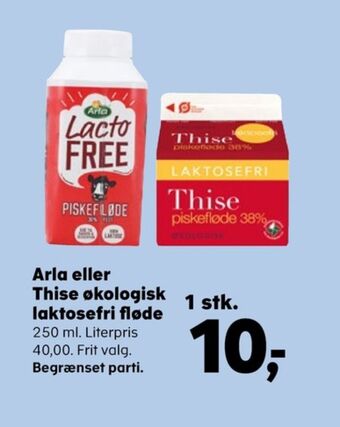 Kvickly Arla piskefløde lacto free tilbud