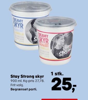 Kvickly Stay strong skyr blåbær & vanilje tilbud