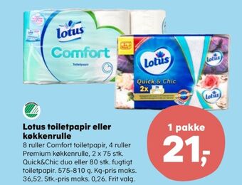 Kvickly Comfort toiletpapir tilbud