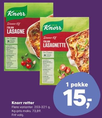 Kvickly Knorr pastaretter tilbud