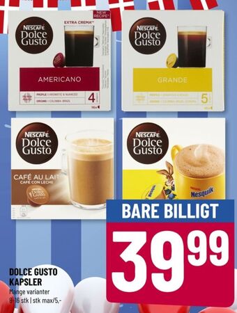 Løvbjerg Dolce gusto kaffekapsler tilbud