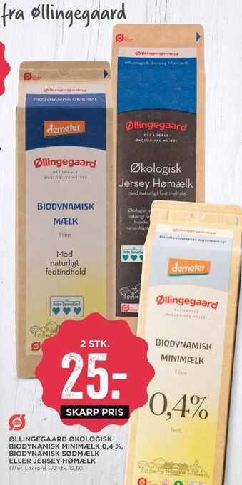 MENY Øllingegaard biodynamisk mælk tilbud