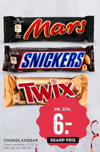 MENY Mars chokoladebar tilbud