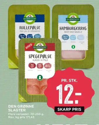 MENY Den grønne slagter spegepølse tilbud