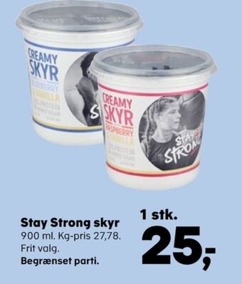 SuperBrugsen Stay strong skyr blåbær & vanilje tilbud