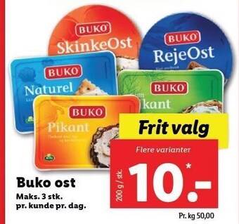 Lidl Buko ost tilbud