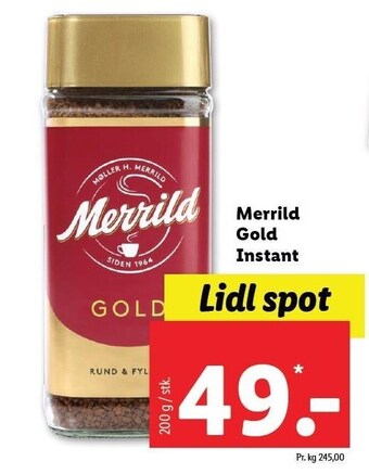 Lidl Merrild gold instant tilbud