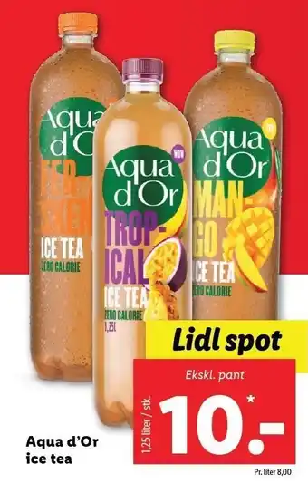 Lidl Aqua d'or ice tea tilbud