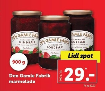 Lidl Den gamle fabrik marmelade tilbud