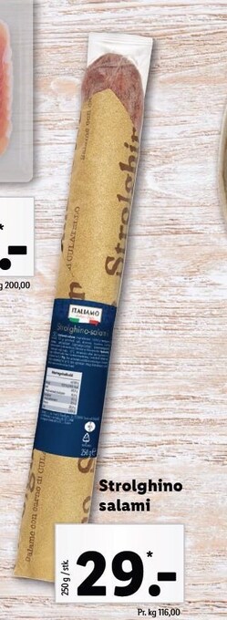 Lidl Strolghino salami tilbud