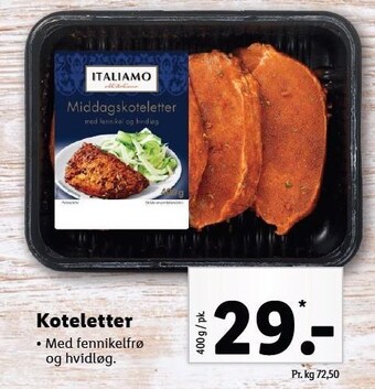 Lidl Koteletter tilbud