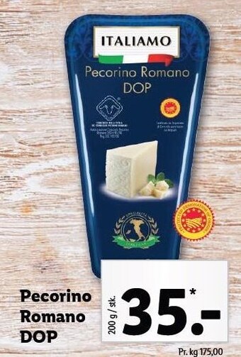 Lidl Pecorino romano dop tilbud