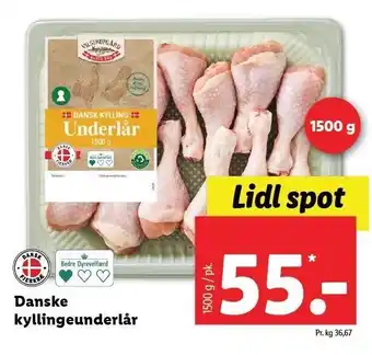 Lidl Danske kyllingelår tilbud