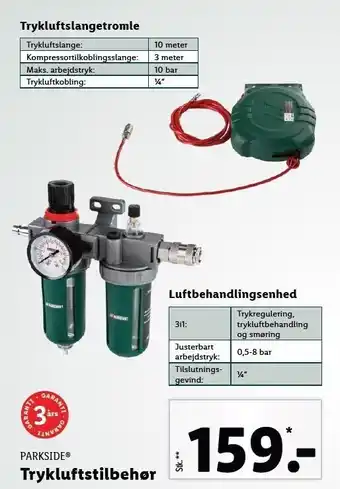 Trykluftslangetromle el. luftbehandlingsenhed