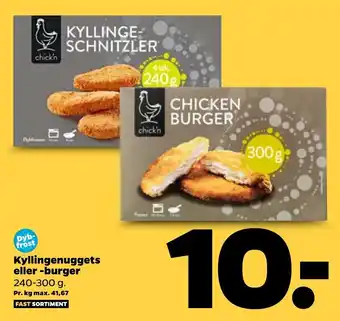 Netto Kyllingenuggets eller-burger tilbud