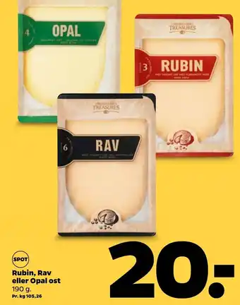 Netto Rubin, Rav eller Opal Ost tilbud