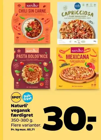 Netto Naturli'Vegansk Færdigret tilbud