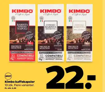 Netto Kimbo kaffekapsler tilbud
